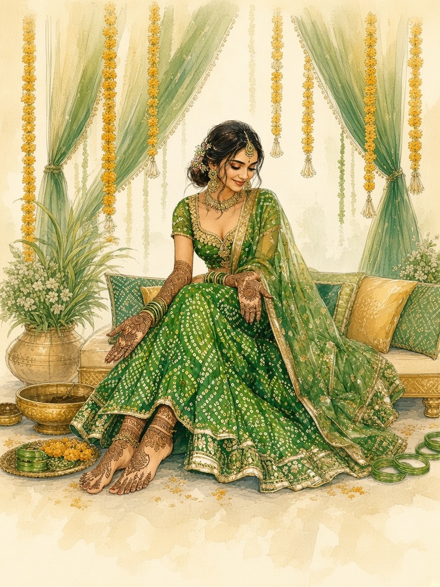 Mehendi saree collection