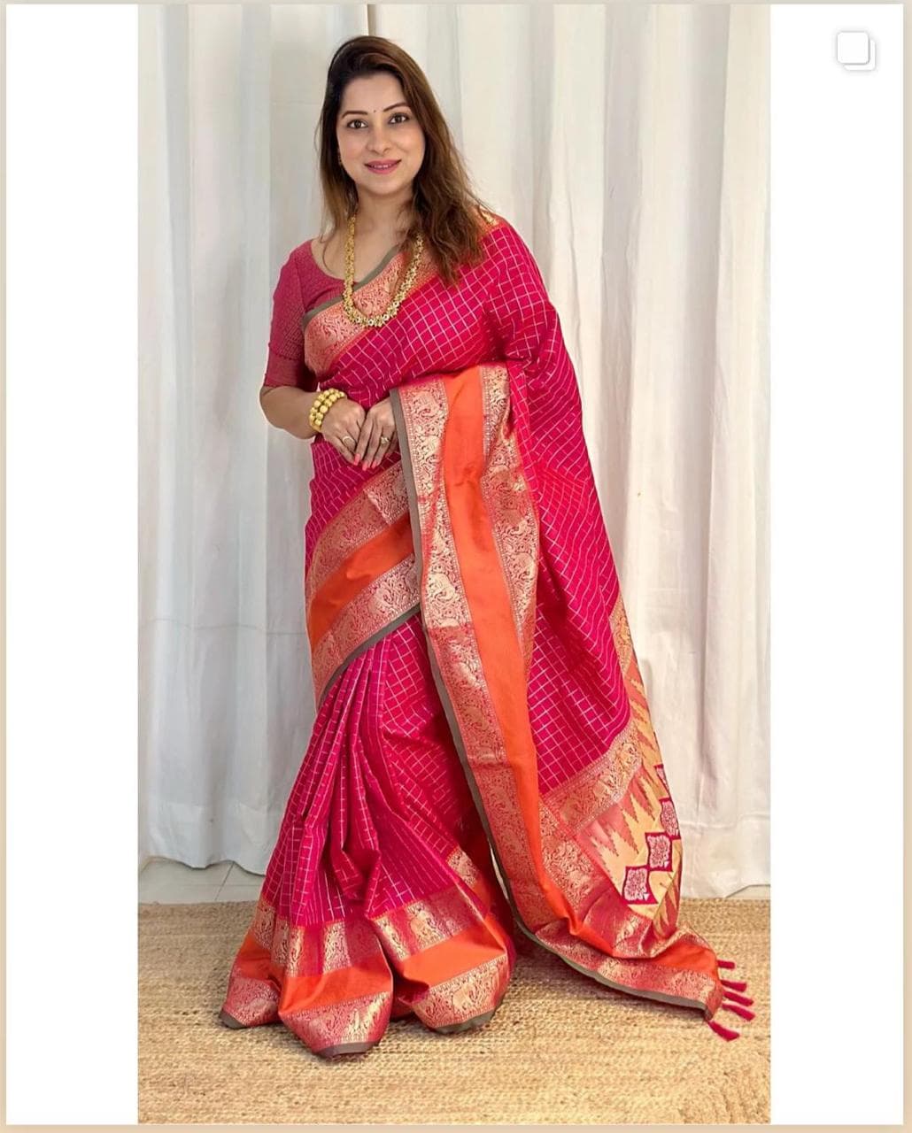 Khushi Saree with Sona Chandi Zari Work – Pure Jacquard